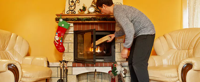 Rusted Metal Fireplace Restoration in Cahokia, Illinois